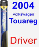 Driver Wiper Blade for 2004 Volkswagen Touareg - Hybrid