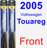 Front Wiper Blade Pack for 2005 Volkswagen Touareg - Hybrid