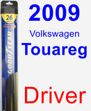 Driver Wiper Blade for 2009 Volkswagen Touareg - Hybrid