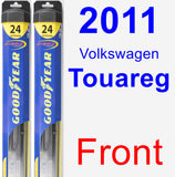 Front Wiper Blade Pack for 2011 Volkswagen Touareg - Hybrid