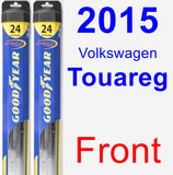 Front Wiper Blade Pack for 2015 Volkswagen Touareg - Hybrid