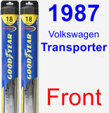 Front Wiper Blade Pack for 1987 Volkswagen Transporter - Hybrid