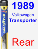 Rear Wiper Blade for 1989 Volkswagen Transporter - Hybrid