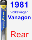 Rear Wiper Blade for 1981 Volkswagen Vanagon - Hybrid