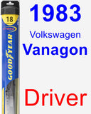 Driver Wiper Blade for 1983 Volkswagen Vanagon - Hybrid