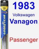 Passenger Wiper Blade for 1983 Volkswagen Vanagon - Hybrid