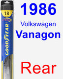 Rear Wiper Blade for 1986 Volkswagen Vanagon - Hybrid