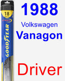 Driver Wiper Blade for 1988 Volkswagen Vanagon - Hybrid