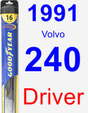 Driver Wiper Blade for 1991 Volvo 240 - Hybrid