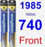 Front Wiper Blade Pack for 1985 Volvo 740 - Hybrid