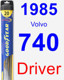 Driver Wiper Blade for 1985 Volvo 740 - Hybrid