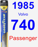 Passenger Wiper Blade for 1985 Volvo 740 - Hybrid