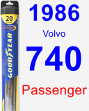 Passenger Wiper Blade for 1986 Volvo 740 - Hybrid