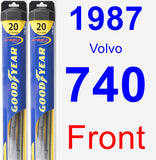 Front Wiper Blade Pack for 1987 Volvo 740 - Hybrid