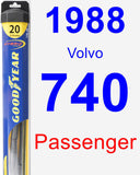 Passenger Wiper Blade for 1988 Volvo 740 - Hybrid