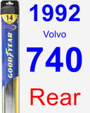 Rear Wiper Blade for 1992 Volvo 740 - Hybrid
