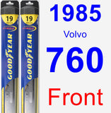 Front Wiper Blade Pack for 1985 Volvo 760 - Hybrid