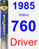 Driver Wiper Blade for 1985 Volvo 760 - Hybrid