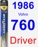 Driver Wiper Blade for 1986 Volvo 760 - Hybrid