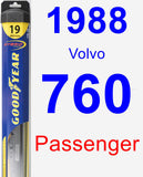 Passenger Wiper Blade for 1988 Volvo 760 - Hybrid