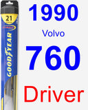 Driver Wiper Blade for 1990 Volvo 760 - Hybrid