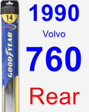 Rear Wiper Blade for 1990 Volvo 760 - Hybrid