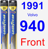 Front Wiper Blade Pack for 1991 Volvo 940 - Hybrid