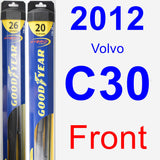 Front Wiper Blade Pack for 2012 Volvo C30 - Hybrid