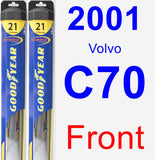 Front Wiper Blade Pack for 2001 Volvo C70 - Hybrid