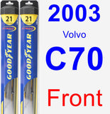 Front Wiper Blade Pack for 2003 Volvo C70 - Hybrid