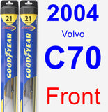 Front Wiper Blade Pack for 2004 Volvo C70 - Hybrid