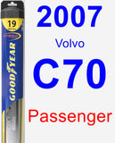 Passenger Wiper Blade for 2007 Volvo C70 - Hybrid