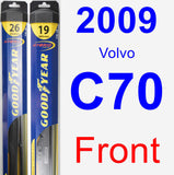 Front Wiper Blade Pack for 2009 Volvo C70 - Hybrid