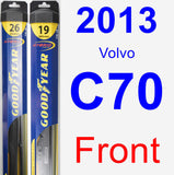 Front Wiper Blade Pack for 2013 Volvo C70 - Hybrid