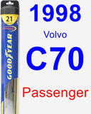 Passenger Wiper Blade for 1998 Volvo C70 - Hybrid