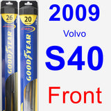 Front Wiper Blade Pack for 2009 Volvo S40 - Hybrid