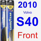 Front Wiper Blade Pack for 2010 Volvo S40 - Hybrid