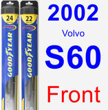 Front Wiper Blade Pack for 2002 Volvo S60 - Hybrid