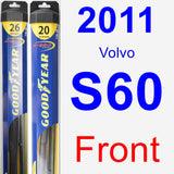 Front Wiper Blade Pack for 2011 Volvo S60 - Hybrid