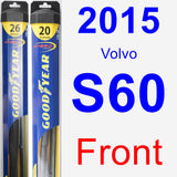 Front Wiper Blade Pack for 2015 Volvo S60 - Hybrid