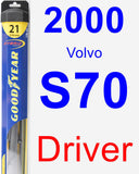 Driver Wiper Blade for 2000 Volvo S70 - Hybrid