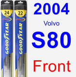 Front Wiper Blade Pack for 2004 Volvo S80 - Hybrid