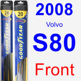 Front Wiper Blade Pack for 2008 Volvo S80 - Hybrid