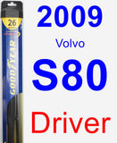 Driver Wiper Blade for 2009 Volvo S80 - Hybrid