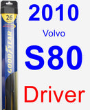 Driver Wiper Blade for 2010 Volvo S80 - Hybrid