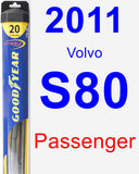 Passenger Wiper Blade for 2011 Volvo S80 - Hybrid