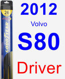 Driver Wiper Blade for 2012 Volvo S80 - Hybrid