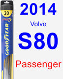 Passenger Wiper Blade for 2014 Volvo S80 - Hybrid