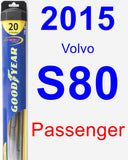 Passenger Wiper Blade for 2015 Volvo S80 - Hybrid