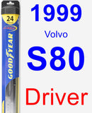 Driver Wiper Blade for 1999 Volvo S80 - Hybrid